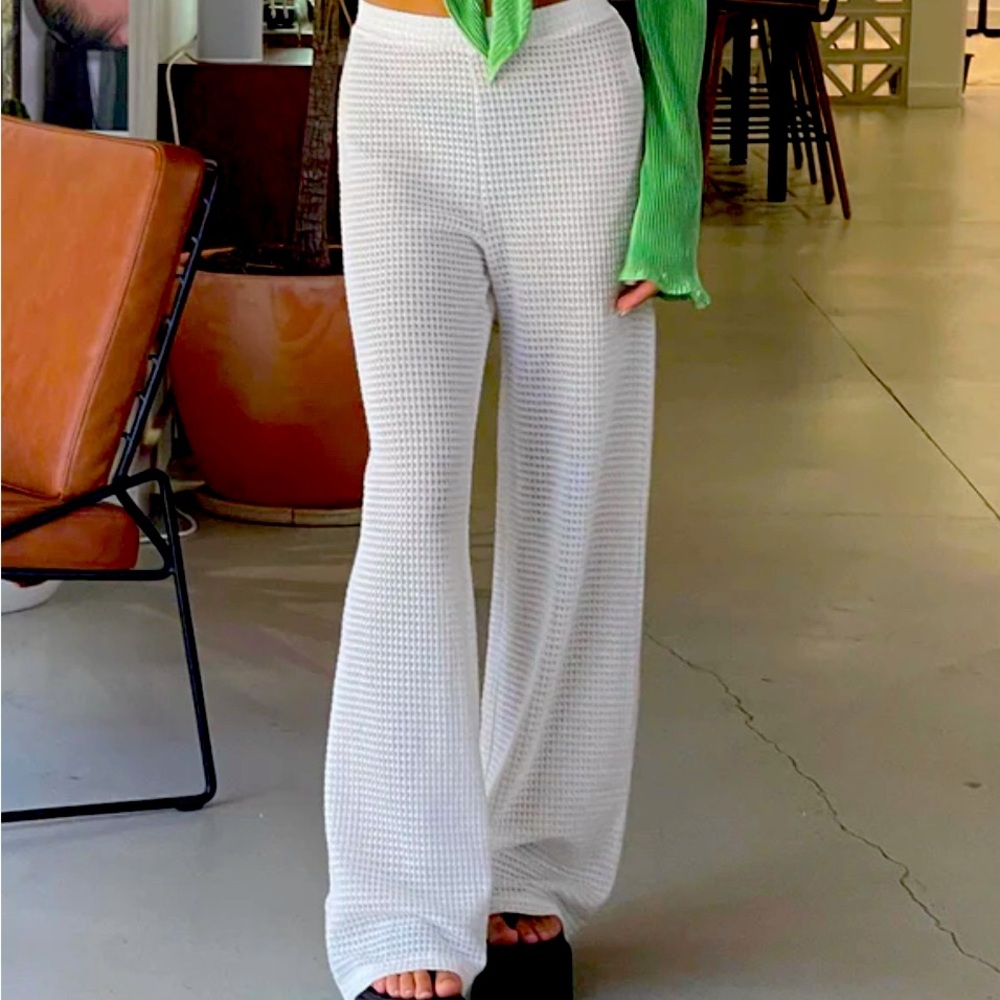 PRINCESS POLLY KNIT WHITE PANTS